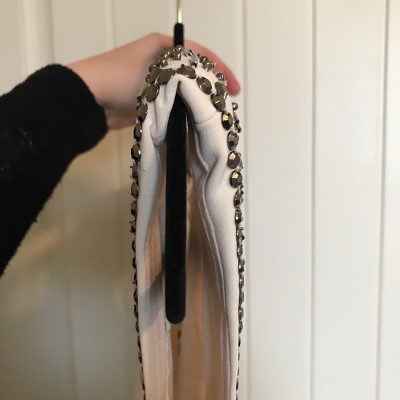 NWT Cream Dress with Beaded Shoulders - Picture 4 of 8